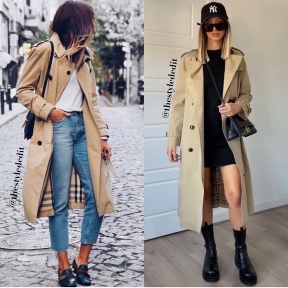 Burberry Jackets & Blazers - Burberrys Burberry Vintage Classic Trench Coat Nova Check Lining Size 10 Long